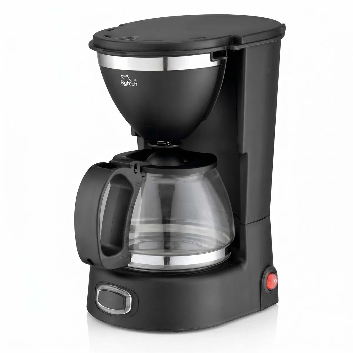 Sytech sy-dc9 cafetera de goteo, jarra de vidrio, antigoteo, 4-6 tazas, 750 ml, 650w