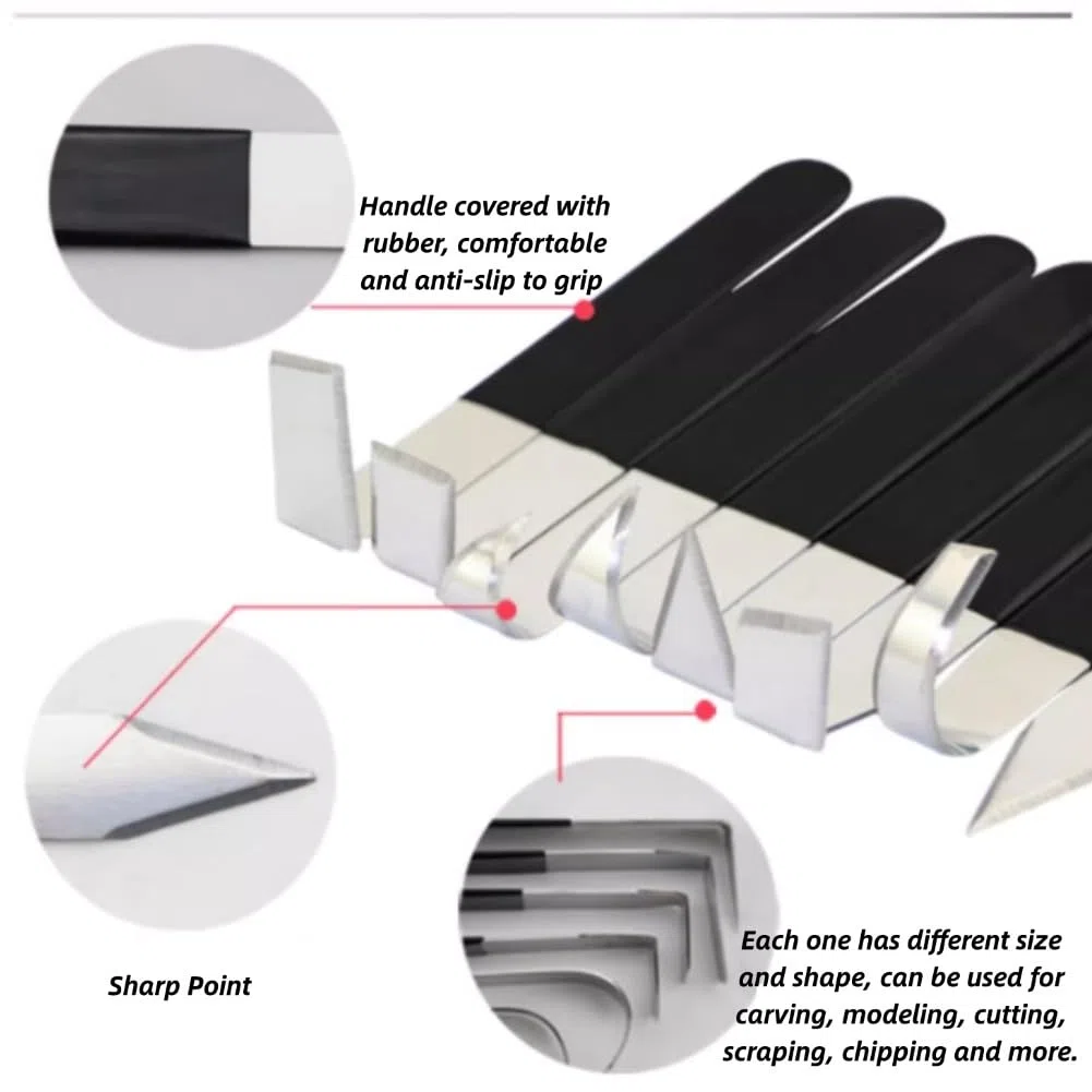 8 paquetes T?pferwerkzeug-Set Keramik Metall Kopf Skulptur Werkzeuge Shapers Keramik Schneidwerkzeuge Zubeh?r Carving Lehm Skulptur Modellierung