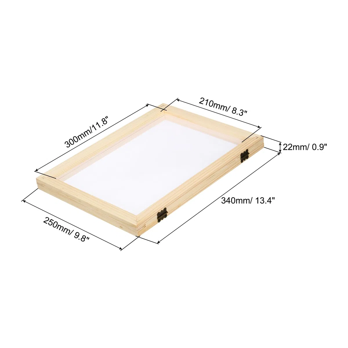 PATIKIL Marco de Papel de Madera en Tamaños A4 11.8 x 8.3" 2 en 1 Molde y Deckle de Papel para Suministros de Fabricación de Papel para Manualidades DIY Color Madera