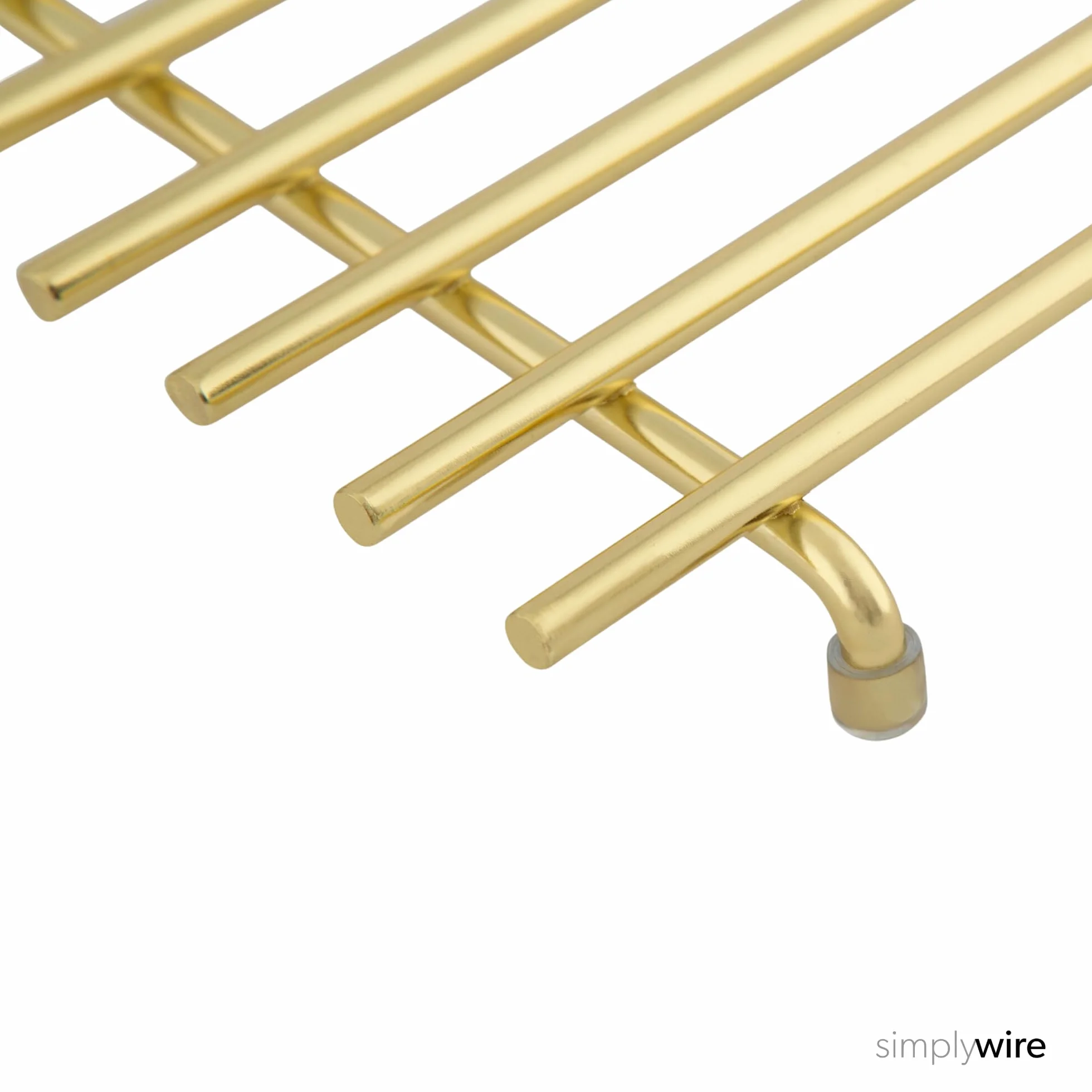 simplywire – Salvamanteles – Resistente al Calor – Protector de Encimera de Cocina – Grande – Acero Recubierto de Color Dorado Claro