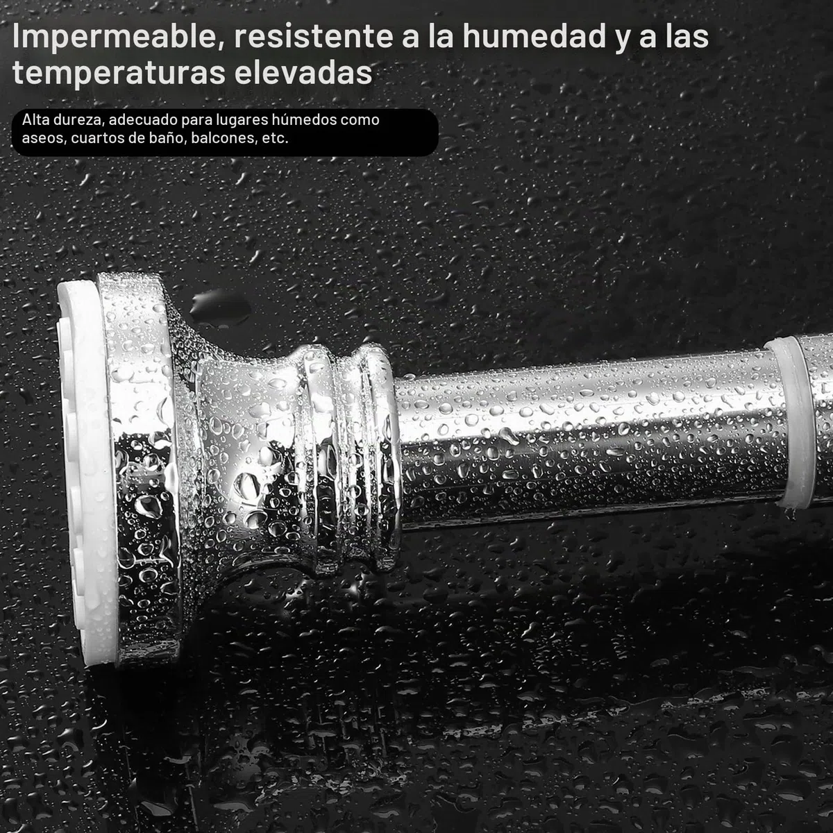 Barra tensora de acero inoxidable de 68-200cm extensible | Barra de cortina de ducha sin taladrar | Barra de cortina ajustable para baño, cocina y puertas de armario | Barra telescópica con red y tul
