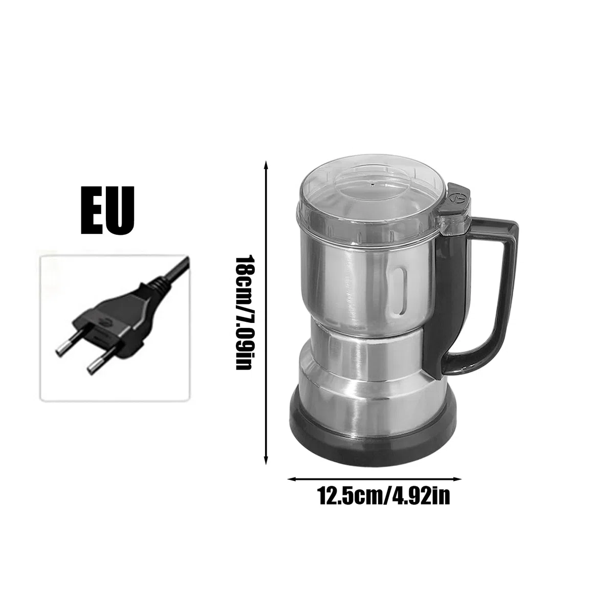 Molinillo Electrico - Molinillo De Acero Inoxidable - Portátil Molino Multifuncional Para Café, Especias, Frutos Secos,Granos, Especias, Hierbas, Secos Y Otros Alimentos