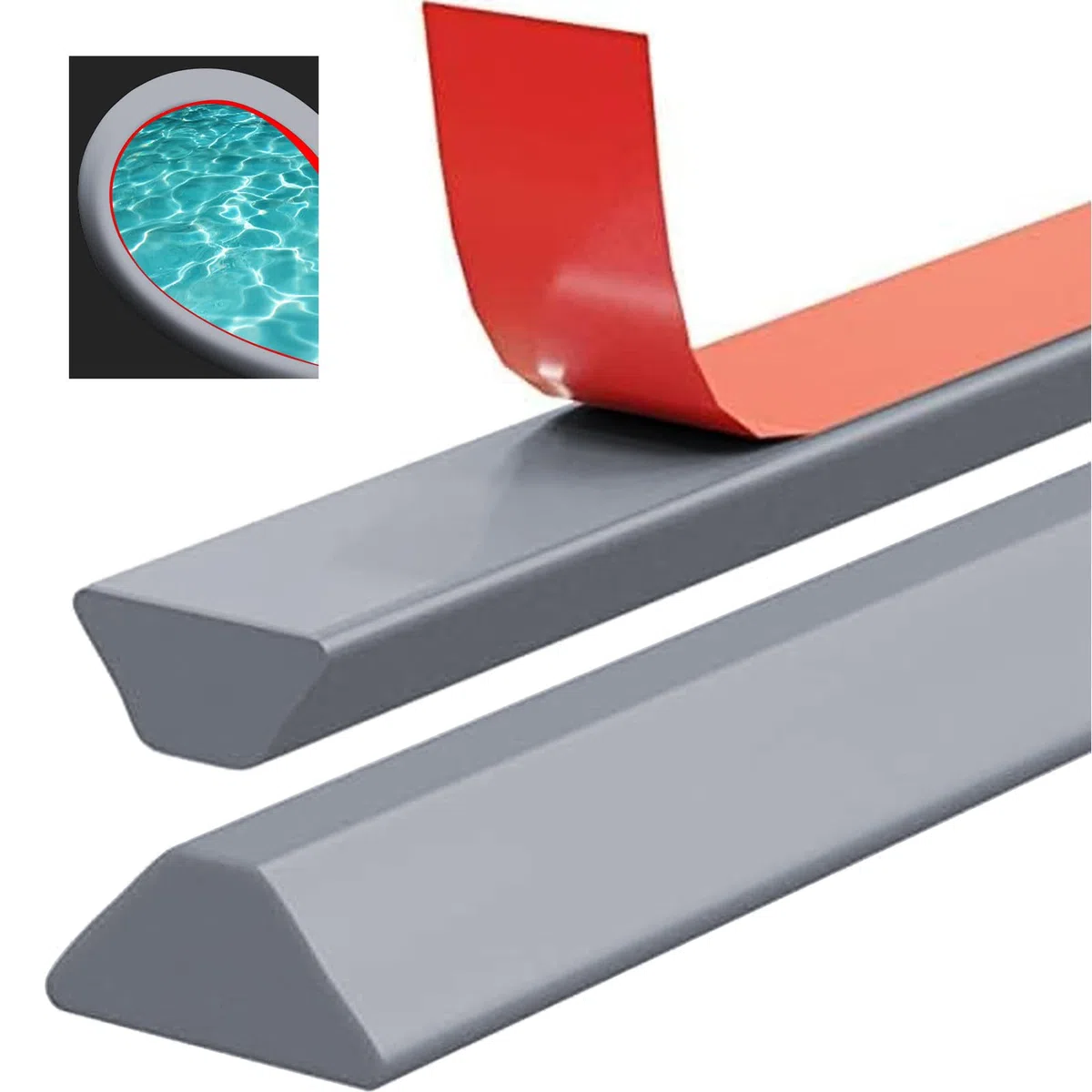 Barrera de Ducha y Sistema de Retención de Agua 200CM, Umbral Plegable de Silicona Impermeable Autoadhesiva para Baño y Cocina (Gris)
