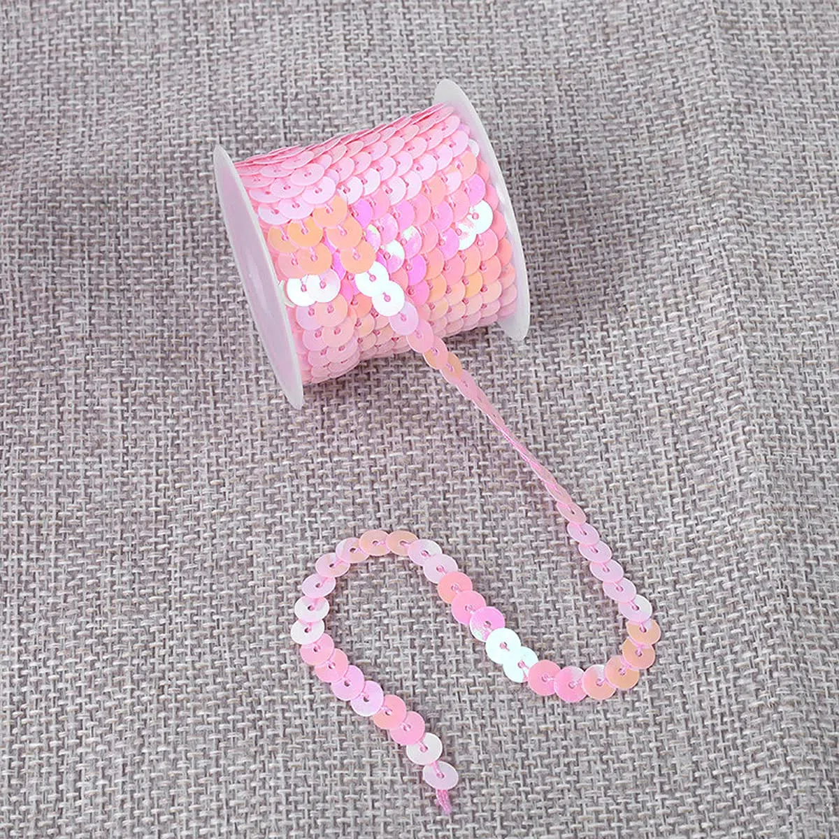 20 rollos de cuentas de lentejuelas de 5 yardas, cinta de lentejuelas iridiscentes para manualidades, collares, costura, ropa, decoración de vestidos