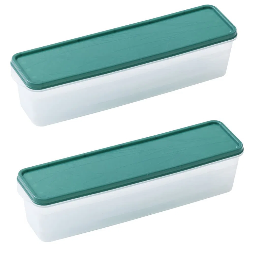 2 Piezas Espaguetis Envases de Fideos, Caja de Almacenamiento de Alimentos, Recipientes para Alimentos, Contenedores de Fideos con Tapas para Almacenar Pasta, Cereales y Alimentos Secos (Verde)