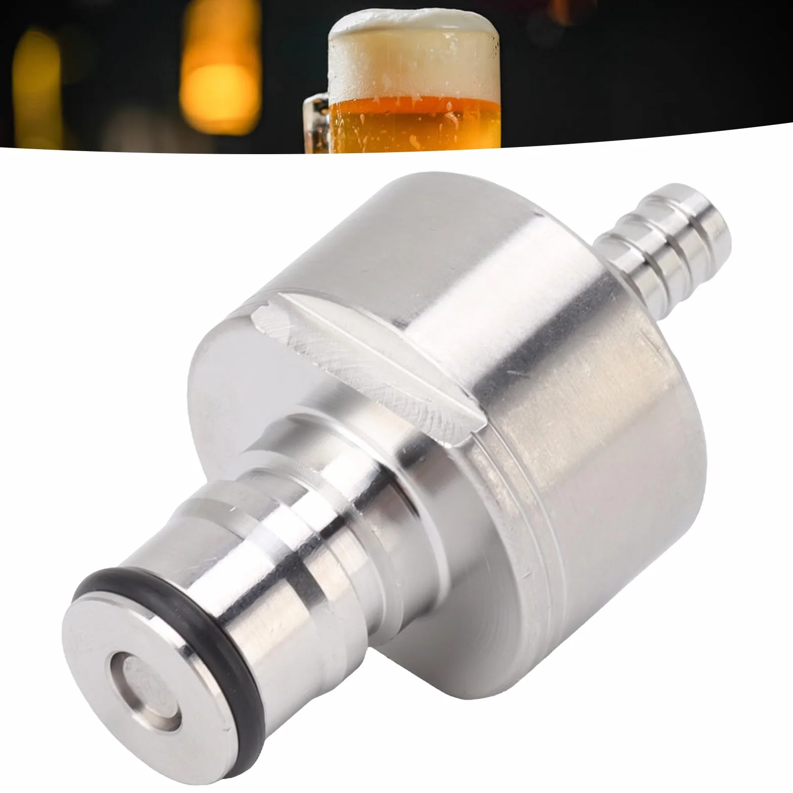 2 tapas de carbonatación de acero inoxidable con acoplamiento de CO2 y poste de bloqueo, mejoran la experiencia de refrescos y cerveza con llenado seguro de botellas de