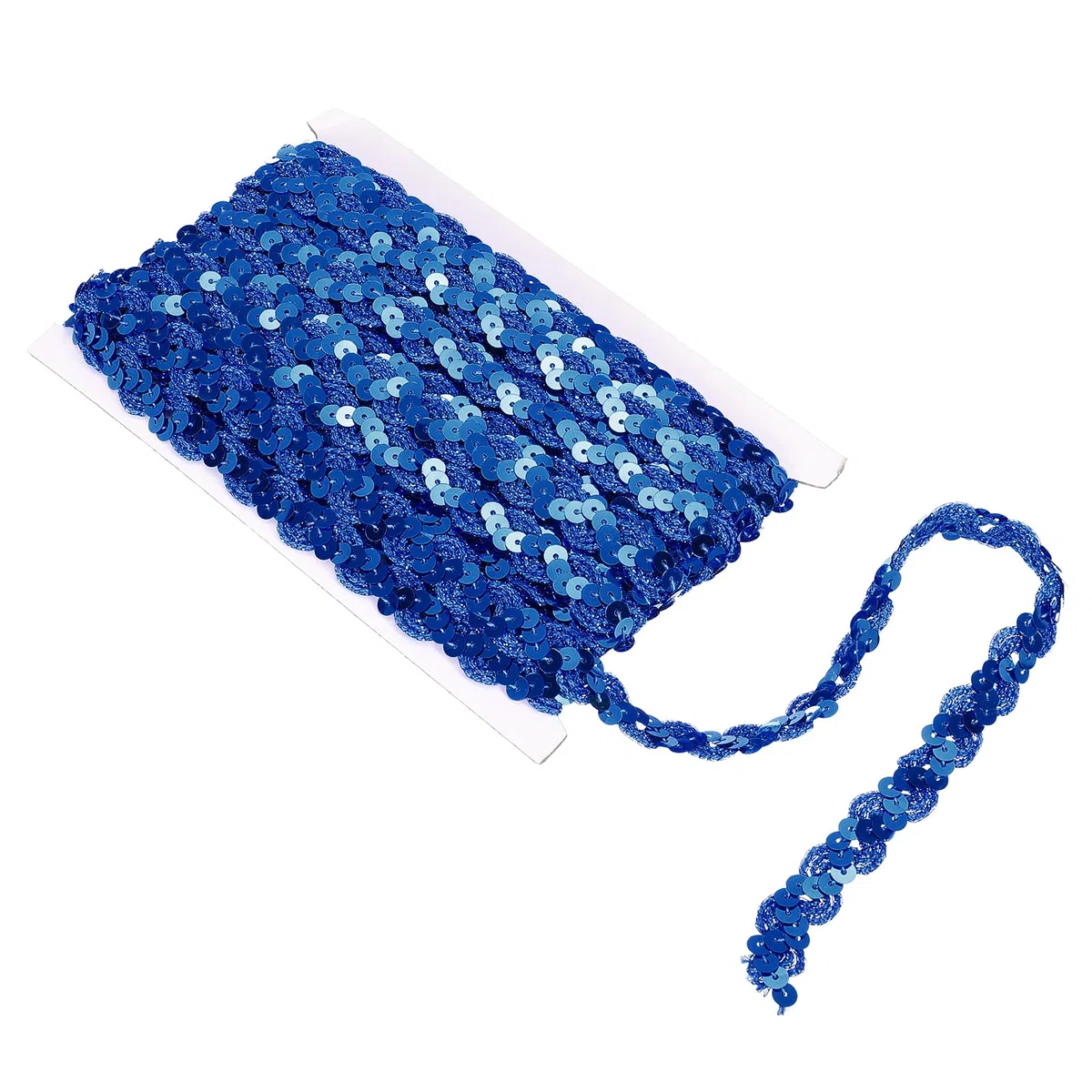 QUARKZMAN 11 Yardas 0.6" Cinta de Lentejuelas, Cinta de Lentejuelas Planas para Manualidades de Costura, Adornos de Disfraces, Azul Oscuro