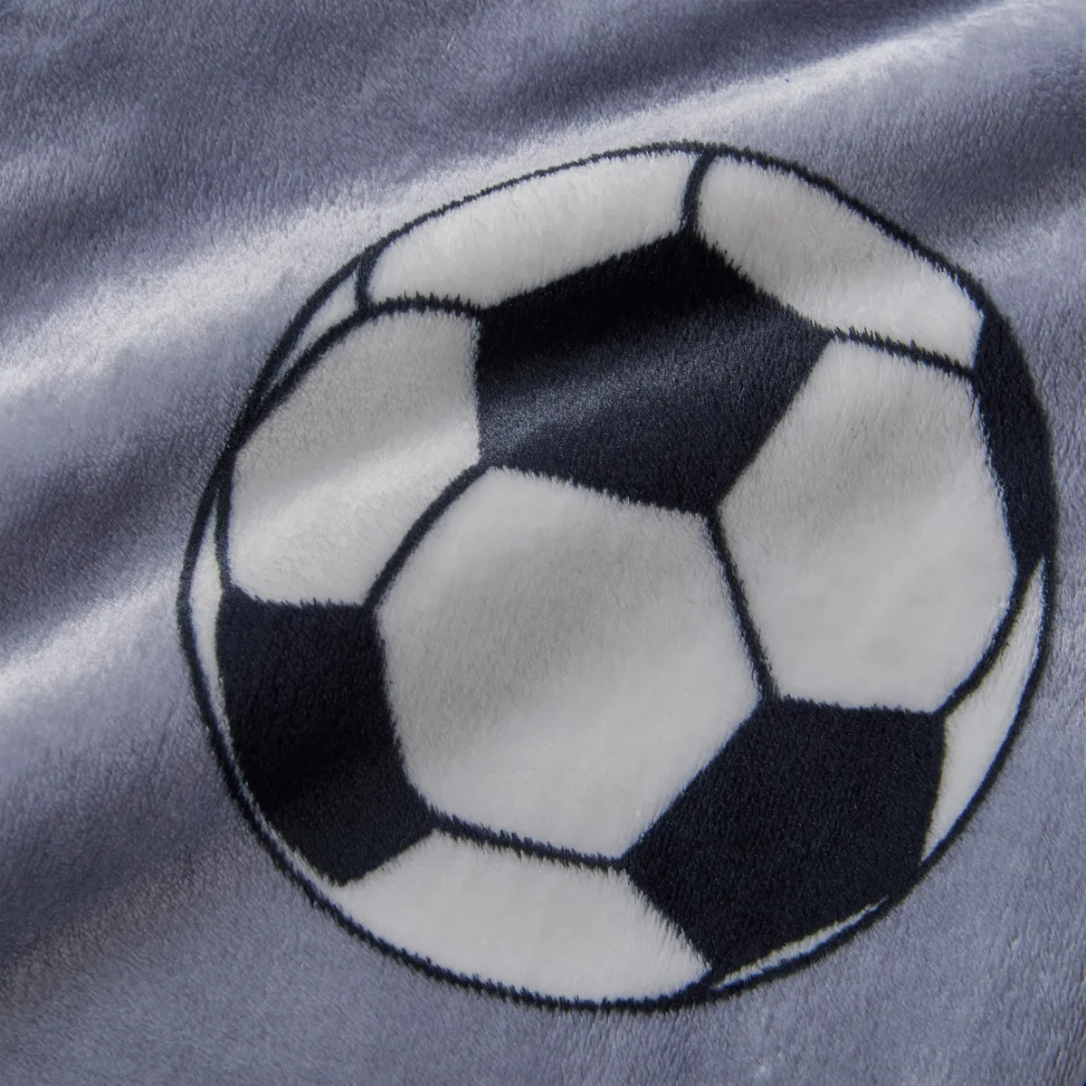 Catherine Lansfield Kids Living Football Manta, 120 x 150 cm, Color Gris