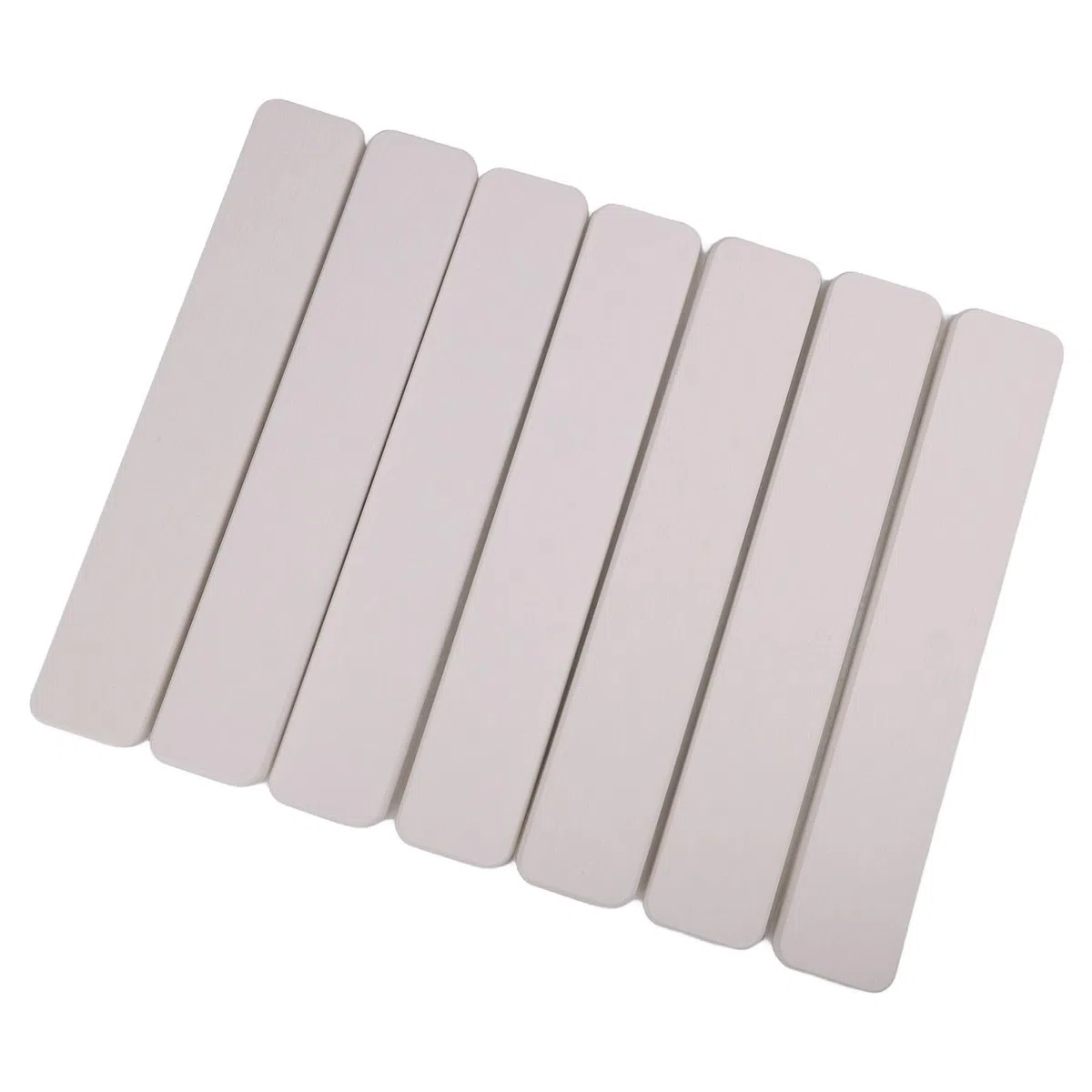 Tapete de secado de piedra para encimera de cocina, tapete plegable de tierra de diatomeas con almohadilla antideslizante, absorbente para platos, baño, botellas y tazas (blanco)