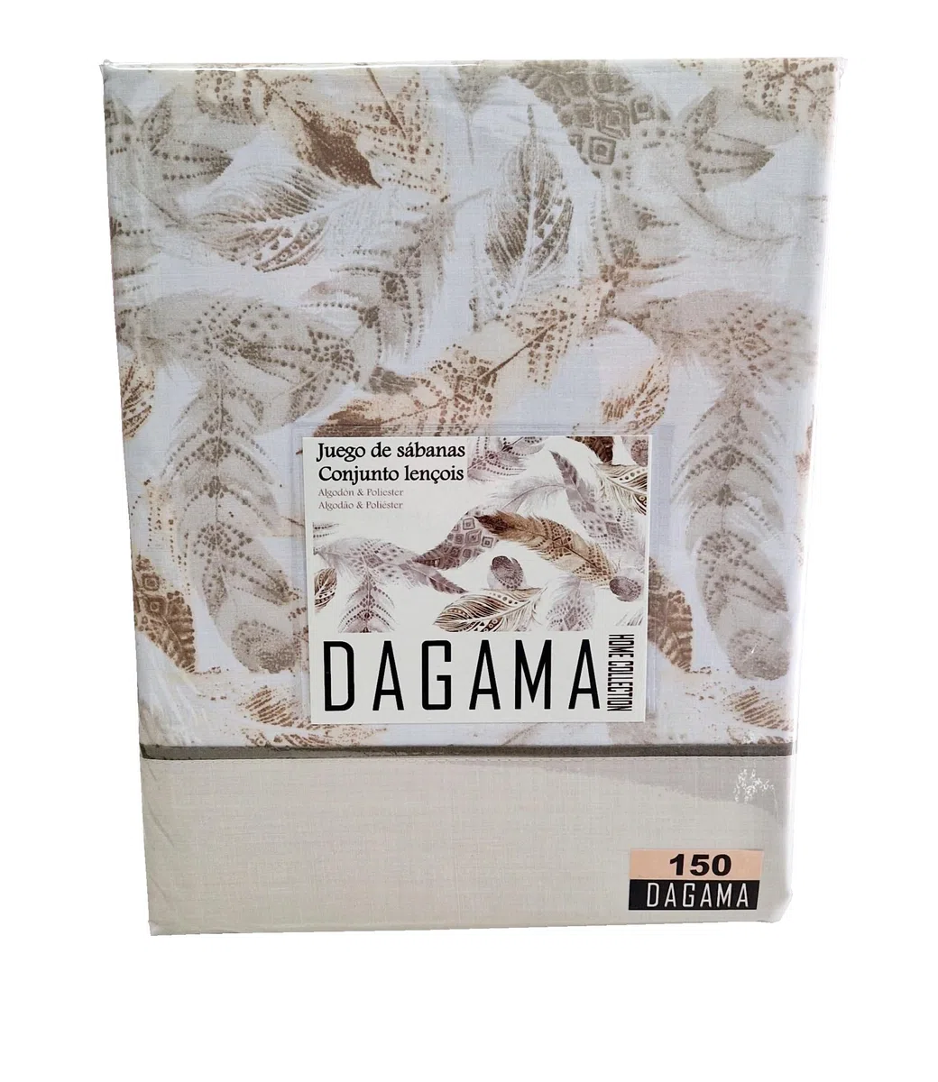 D'A GAMA HOME COLLECTION Juego DE SABANAS 50% ALG. Y 50% POLL. Mod. Harmony (para Cama DE 90)
