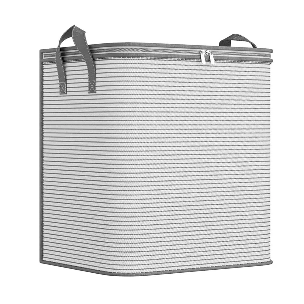 Bolsa de almacenamiento grande, 1 unidad, caja de almacenamiento de ropa plegable, gran capacidad, no tejida, organizador con mango reforzado, 60 x 45 x 60 cm/65 x 55 x 70 cm