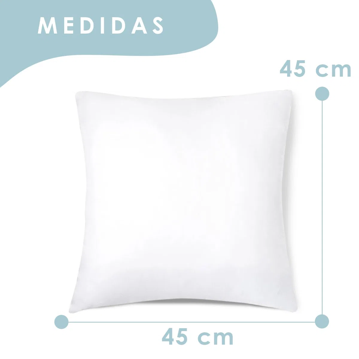 Aitsse- Relleno de Cojín de Fibra Hueca Siliconada de Alta Recuperación 2/4/6 Unidades, Suave, Mullido, Antialérgico. Cojín Decorativo para Casa, Dormitorio, Salón o Coche. (4, 45x45cm)