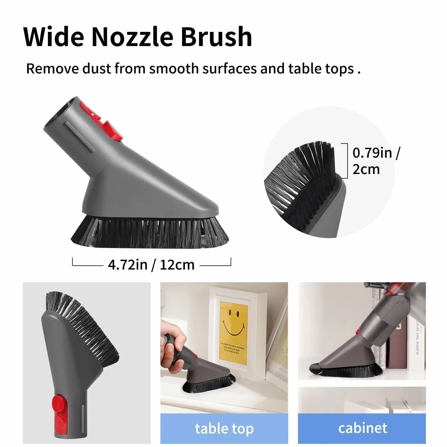 Conjunto de 6 piezas de Accesorios Aspiradora para Dyson Gen5 V7 V8 V10 V11 V12 V15 SV10 SV11, Repuestos Recambios para Dyson, que Incluye 3 Cepillos y 2 Boquillas y 1 Manguera de Extensión Flexible
