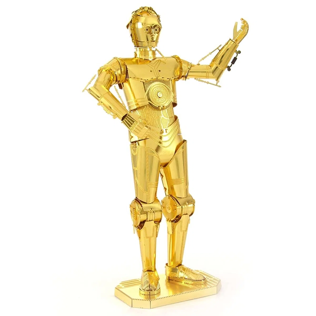 Metal Earth Puzzle 3D Androide C-3Po Dorado. Rompecabezas De Metal De Star Wars. Maquetas Para Construir Para Adultos Nivel Experto De 6.4 X 4.2 X 12 Cm