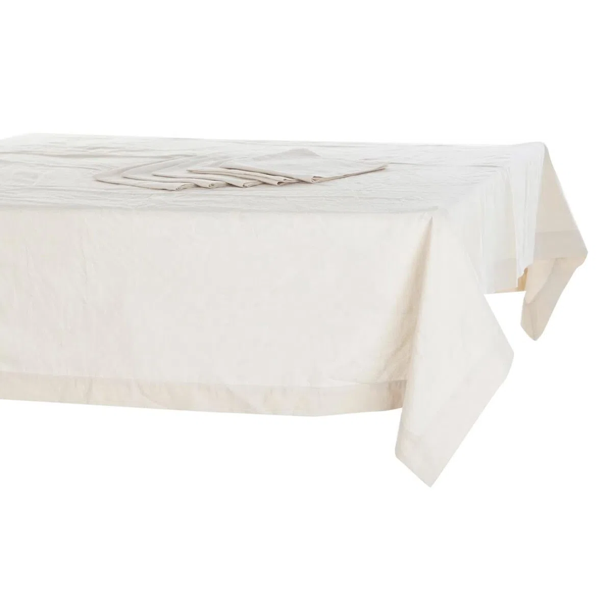 DKD Home Decor Mantel y servilletas Beige (150 x 150 x 150 cm)