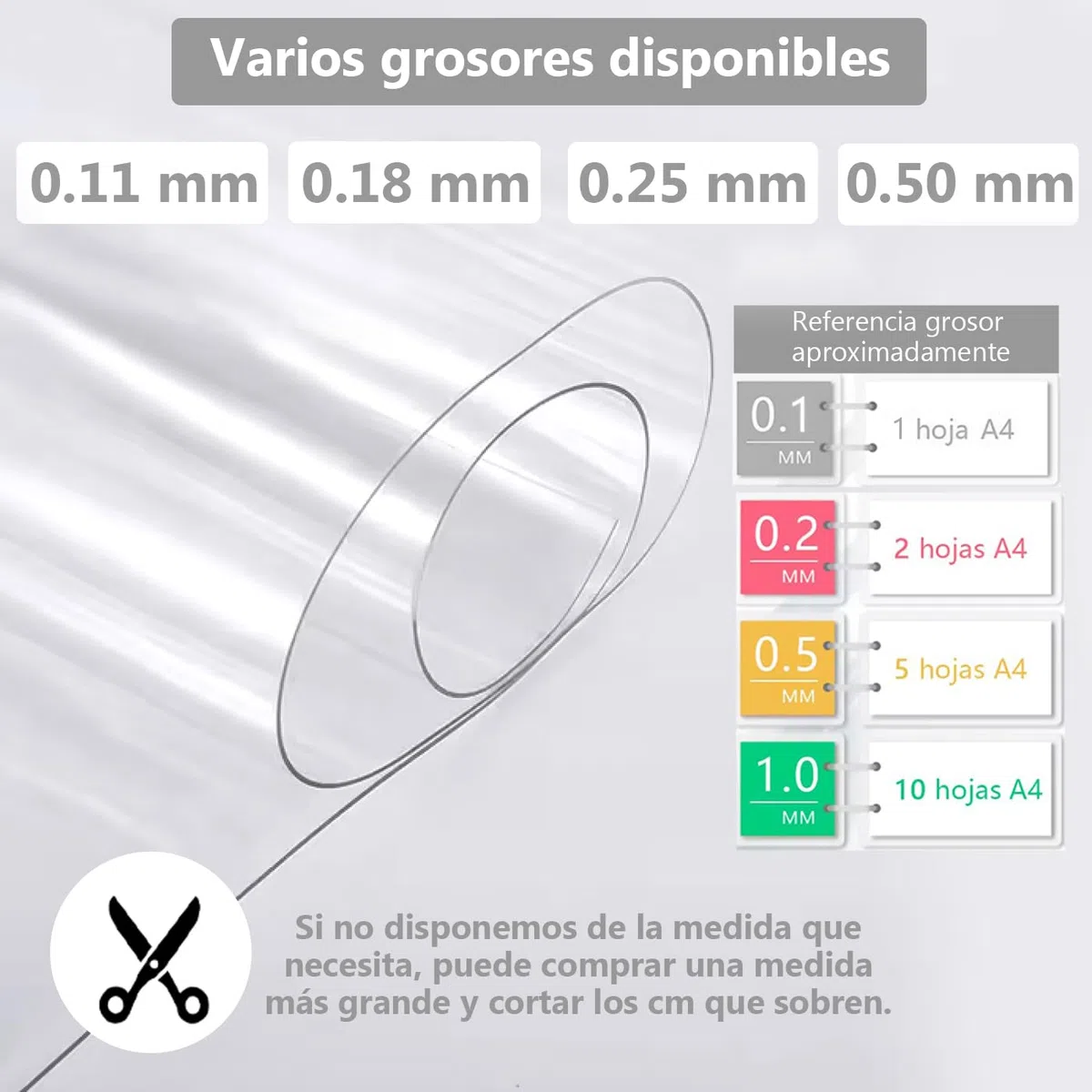 MERCURY TEXTIL- Mantel Fino de PVC Impermeable Transparente, Lámina Fina de Mesa Anti Manchas. Anchura de 140cm, Hule Protector de Muebles, Superficies y Mesa Rectangular (0,50mm-250cm Largo)