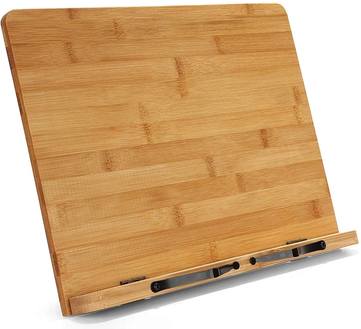 Soporte de Bambú para Libros de Cocina y Ordenador Portátil, Soporte para Pantalla de Ordenador
