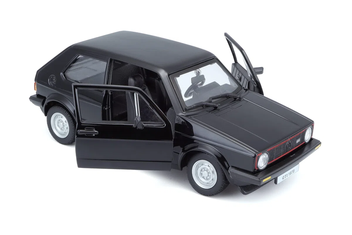 Volkswagen Golf Mk1 GTI (1979) en color negro y escala 1:24 (18-21089BK)