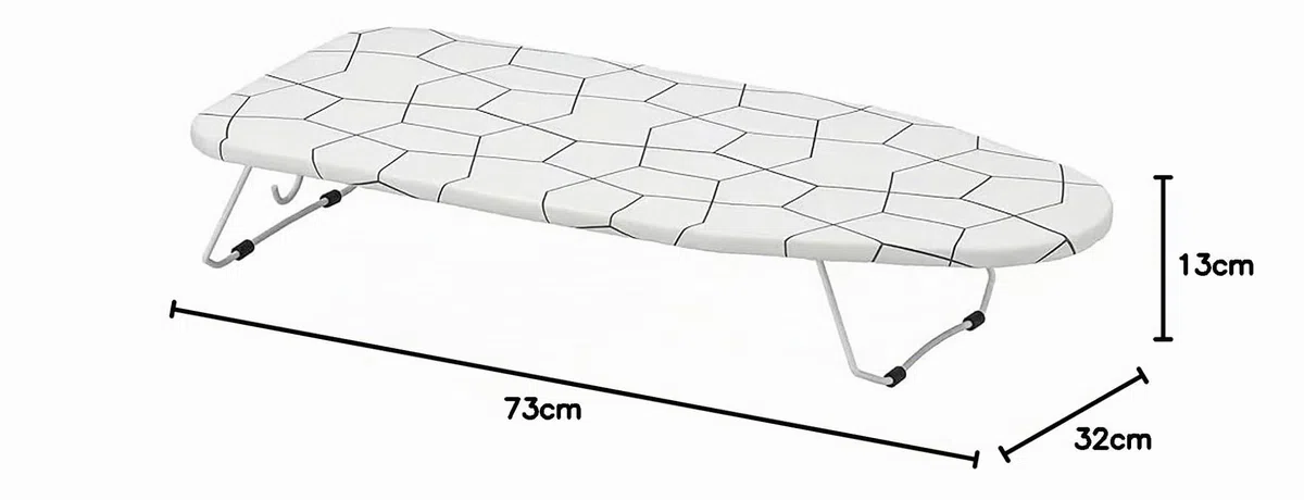 IKEA Tabla de Planchar Mesa, Poliéster, Blanco, 74x32x3 cm