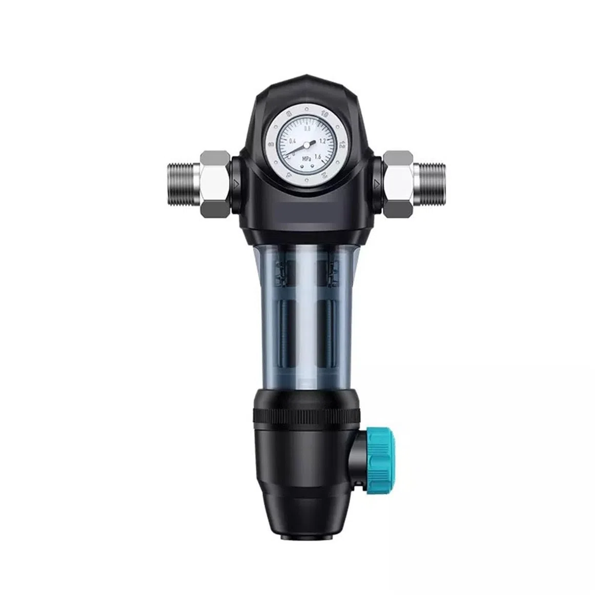 Filtros de Agua para Grifo, Prefiltro de agua Purificador de agua, prefiltro de purificación de sedimentos reutilizable, monitor de presión del de filtro de agua for el hogar