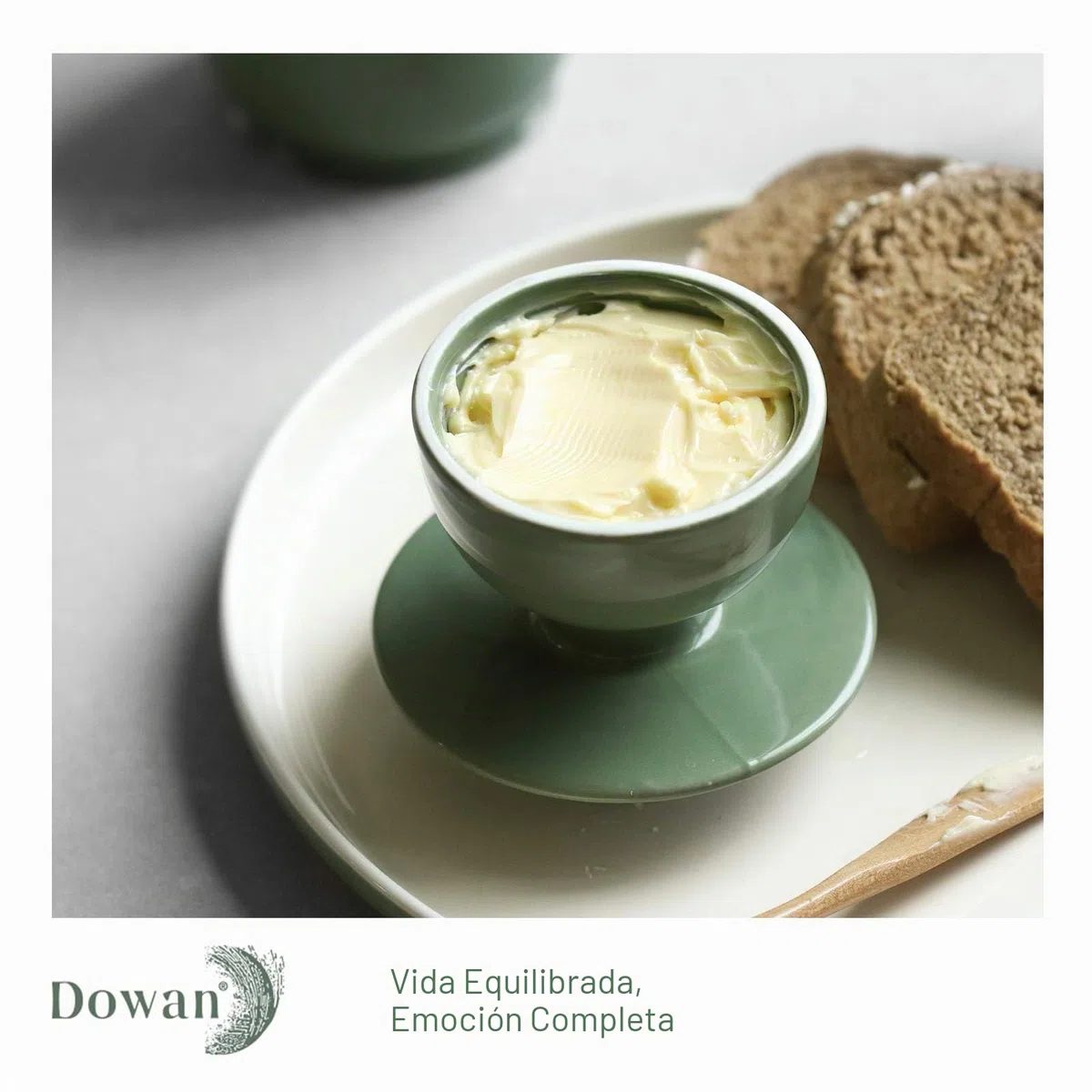 DOWAN Mantequera de Porcelana, Mantequera Francesa con Tapa para Mantequilla Fresca Suave, Recipiente para Mantequilla con Sabor Fresco, para la Manteca del Desayuno, Verde