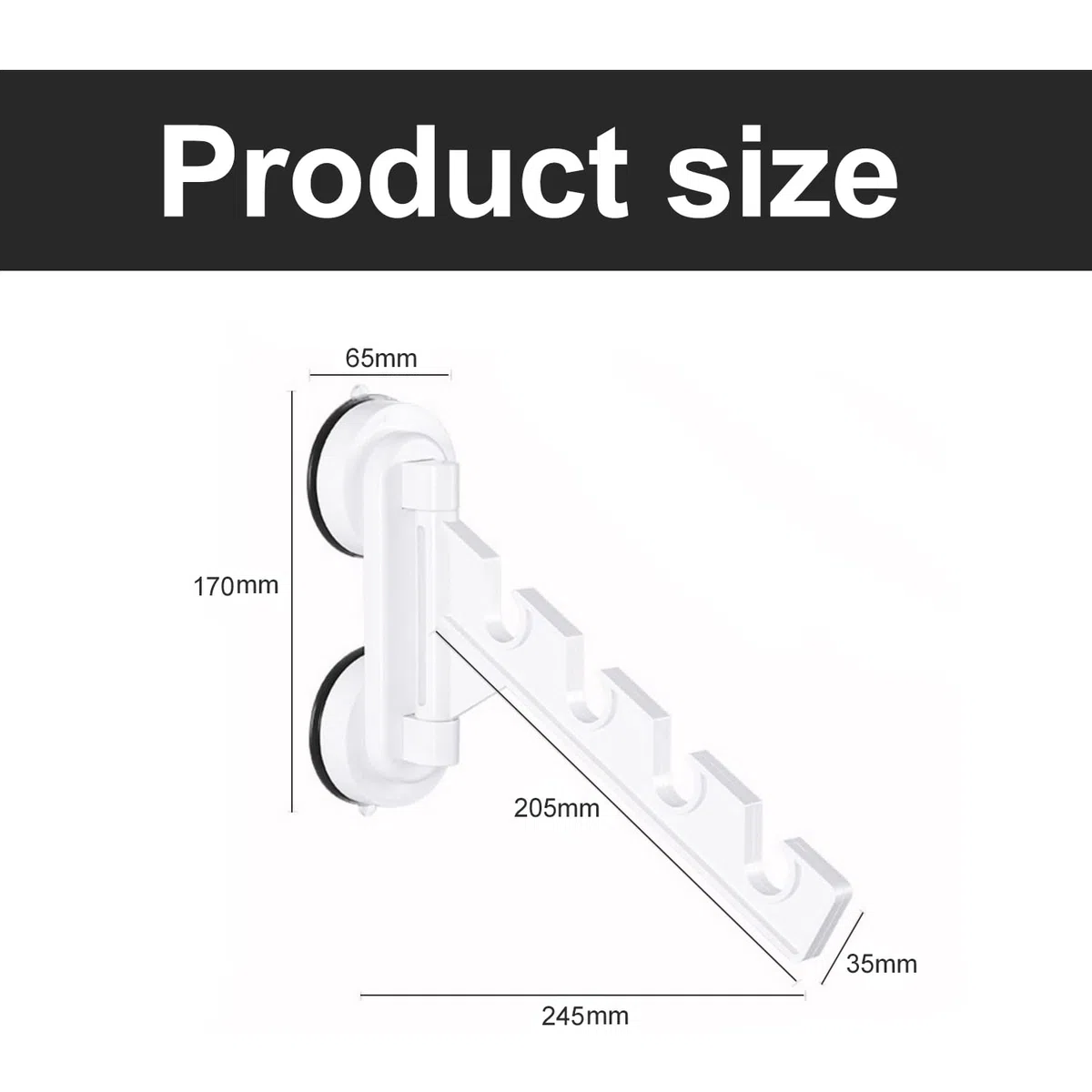 Perchero Plegable con Gancho - Percha Ropa Colgador Antideslizante Para Cuarto BalcóN Invisible Ventosas Fuertes Sin Perforaciones Ventana Multifuncional Barra Cuatro Ranuras