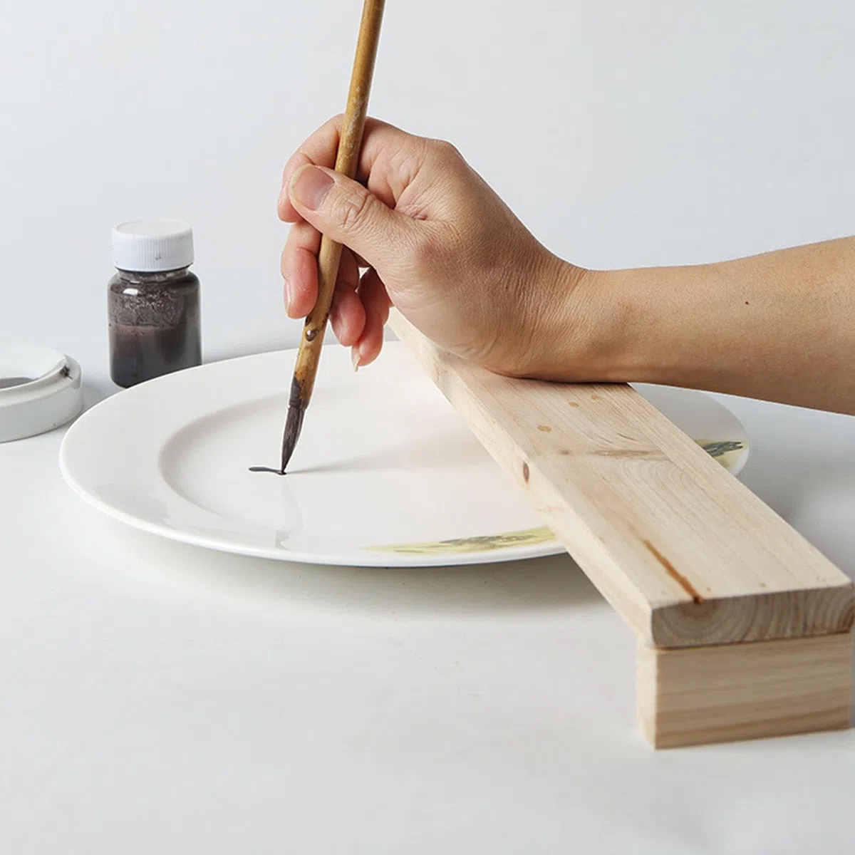 Reposamanos Artist Bridge – Soporte Para Manos Y Brazos Inclinados | Puente Reposamuñecas Para Artistas De Madera Creativos | Herramienta De Ayuda Para Dibujar Para Pintura, Bocetos Y Suministros De