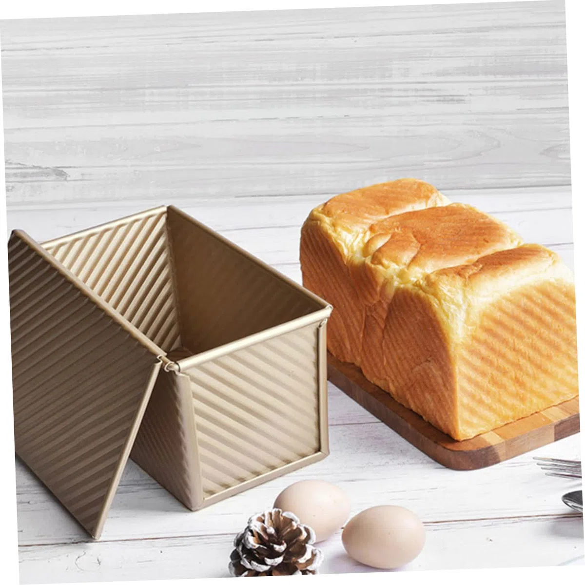 LIFKOME 1 Pc Caja para hornear tostadas molde para pan antiadherente lata de pan de plátano sarten parrilla onda utensilios para hornear caja de tostadas bandeja de pan