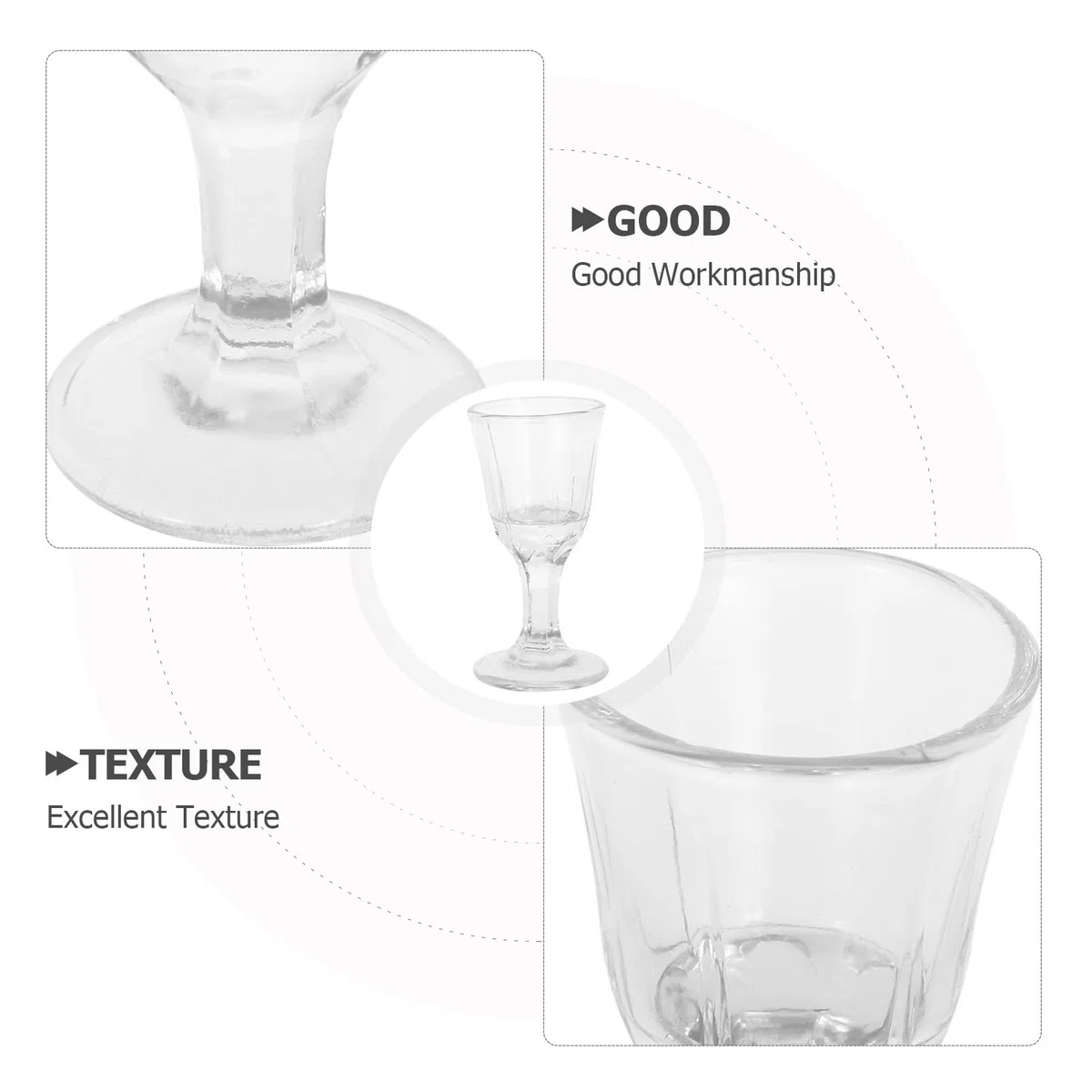 ULTECHNOVO 10 Piezas Vasos de Vidrio 1 cl (10 ml), Mini Piezas Pequeñas para Tequila y Licores, Alta Claridad para Fiestas y Degustación, Diseño Transparente de Uso en Bar