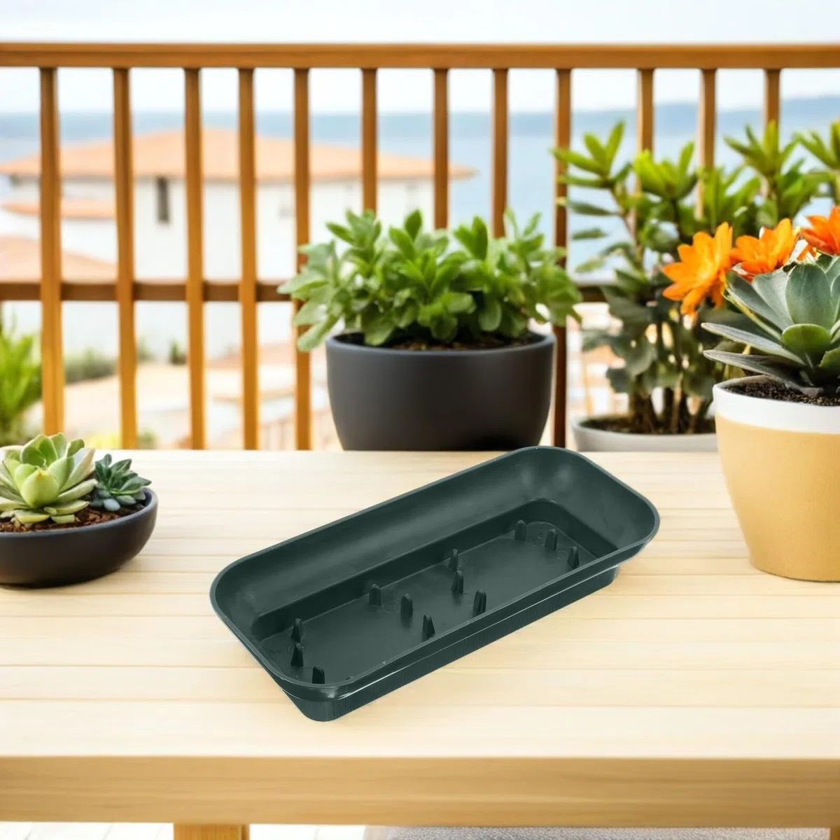 Bandeja Rectangular para Arreglos de Flores 6 Piezas, Base de Plástico con Agujas para Fijar Espuma y Tallos, Soporte Reutilizable para Decoración de Iglesias, Bodas y