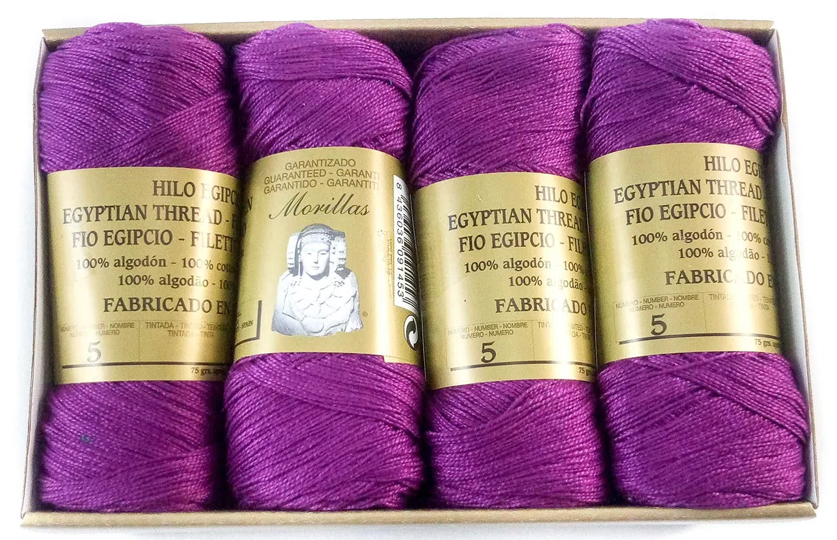 PACK 8 ZEPELINES Algodón perlé 100% egipcio mercerizado para DIY y tejer a mano labores de ganchillo o punto con un acabado elegante. (8 X 75gr)… (5, VIOLETA 15)