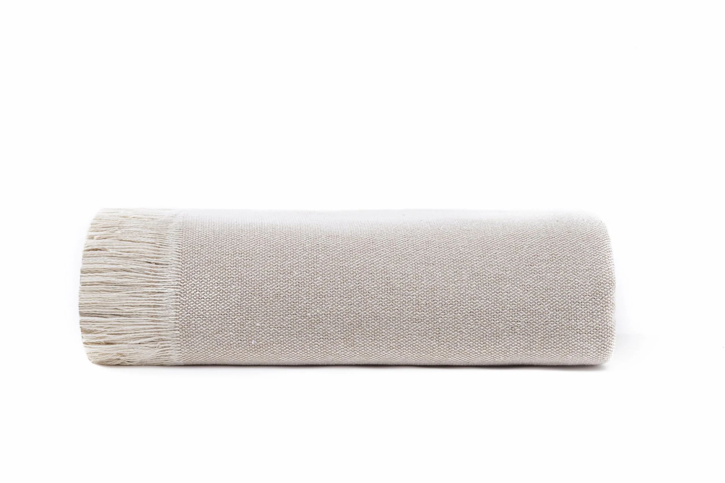 Todocama - Colcha Multiusos Sofa, Manta Foulard, Plaid para Cama, Cubresofa Cubrecama, Jarapas, Fabricado en España, Lisa. (230x260cm, Beige Arena)