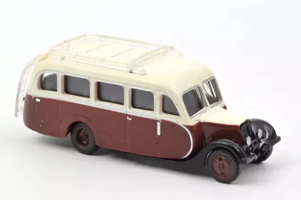 Norev-Citroën U23 Autocar 1947 Crème et Marron 1/87 Miniatura, Color Azul, (159923)