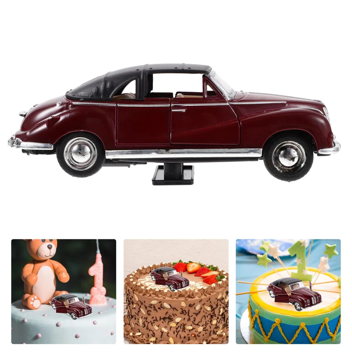 POPETPOP Modelo De Coche Vintage De Aleación 5.11X1.96X1.57 Pulgadas Adorno Retro De Escritorio para Hogar Y Juguete para Niños Coches Antiguos De Colección