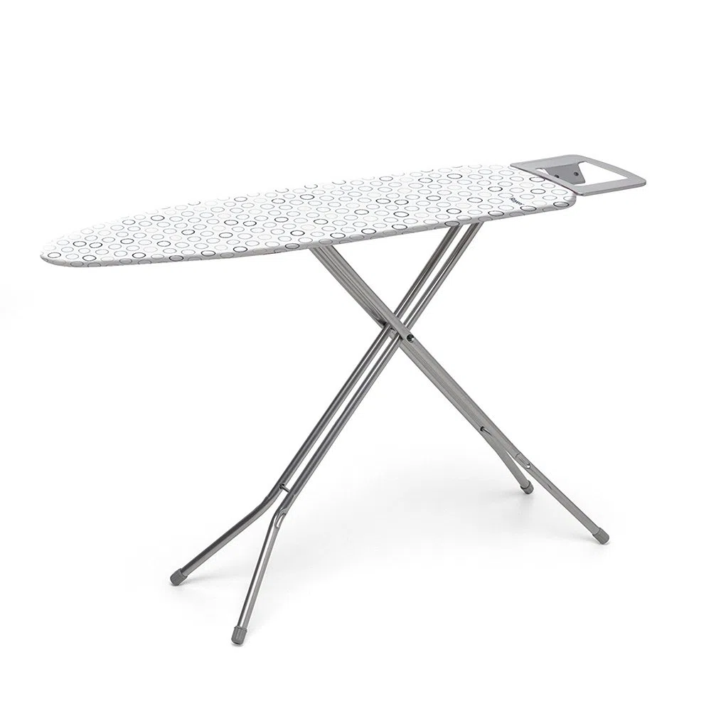 Rayen | Tabla de planchar | Gama Basic | Tablero de metal expandido | Funda algodón y poliéster | Tacos Patas antideslizantes de caucho | Medidas: 113x34x5.5 cm