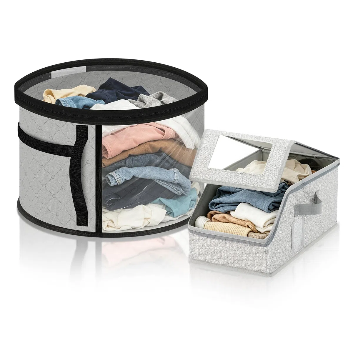 2 Piezas Organizador De Gorras, Caja Béisbol Apilable y Transparente Extragrande Organizador Gorras, Porta Gorra con Tapa y Ventana Para Armarios, Vestidores, Dormitorios y Entradas
