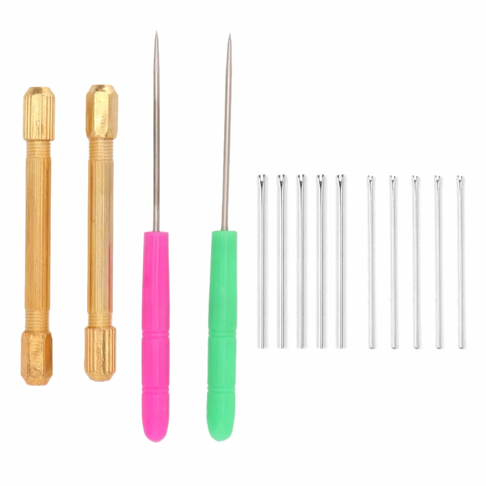 Kit de Fieltro de Aguja para Fabricación de Pelo en Muñecas, 10 Agujas de Metal Resistentes