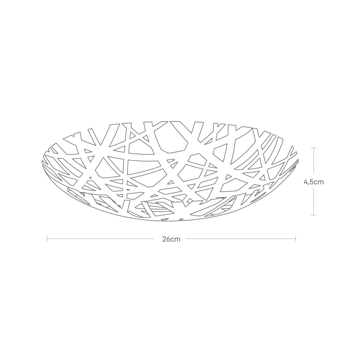 YAMAZAKI 2498 Tower Nest Fruit Bowl W 26 x D 26 x H 4.5 cm Black