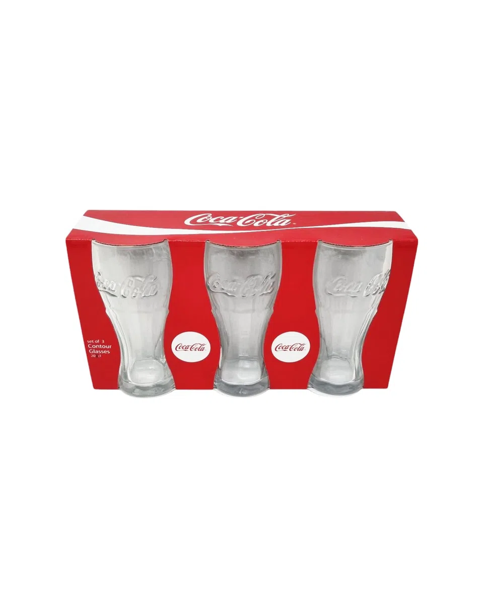 Juego de 3 vasos de cristal transparente de forma alta 20 cl