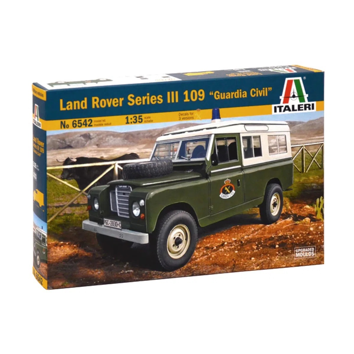 Italeri 510006542 1:35 Land Rover 109" Guardia Civil-Modelo de Suelo, Hobby, Pegado, Kit de plástico, detallado, Multicolor