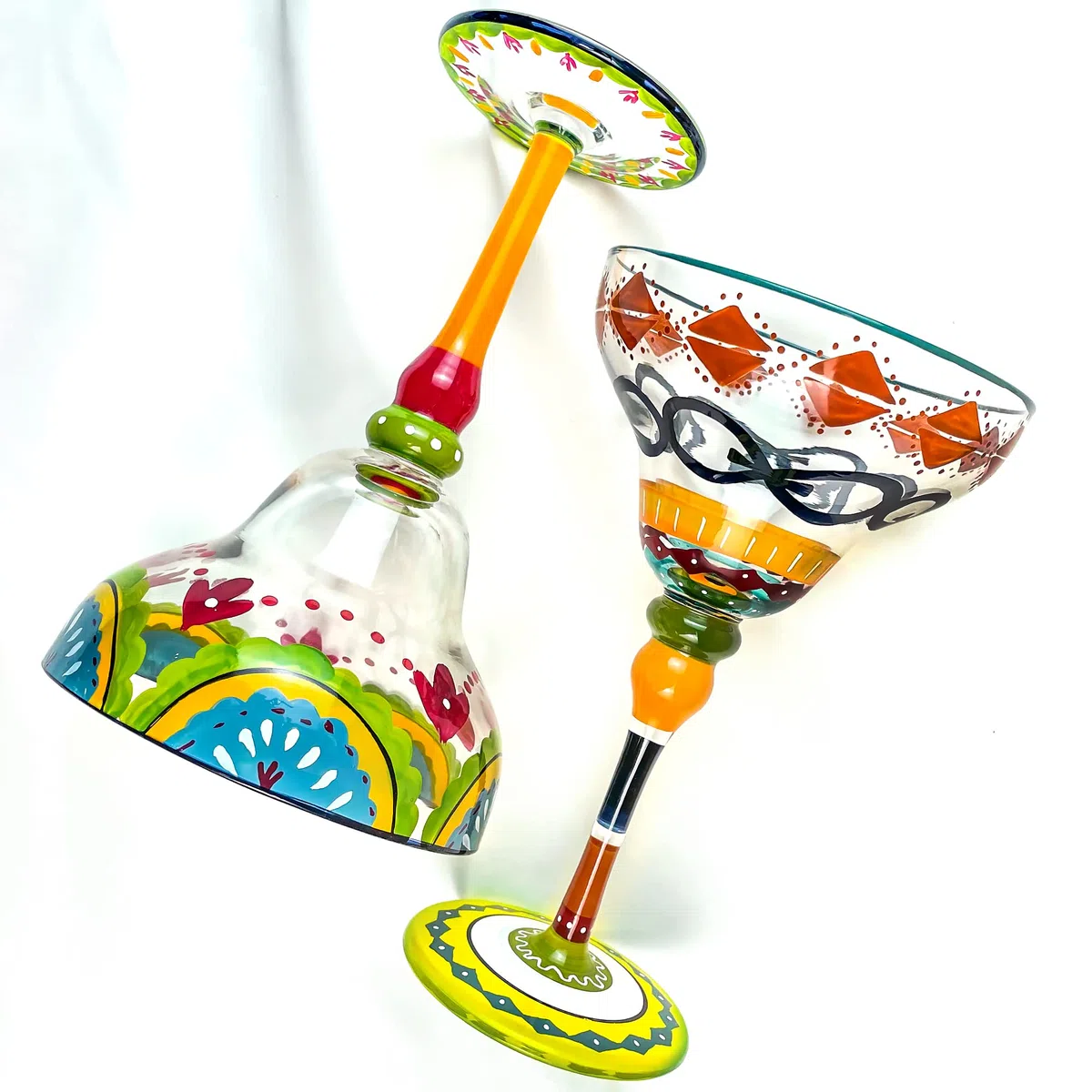 1 vaso de margarita pintado a mano de 270 ml, perfecto para regalo de pareja, fiesta de margarita, regalo de despedida de soltera/boda (amuleto)