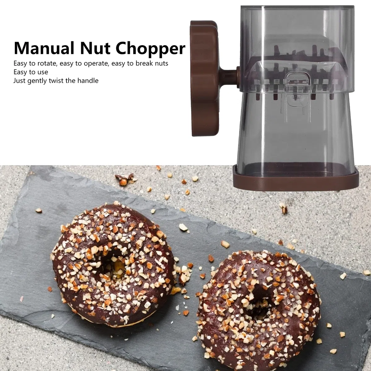 Triturador Manual De Frutos Secos – Ideal Para Almendras, Avellanas Y Nueces – Diseño Fácil De Usar Y Limpiar – Multiusos Para Especias – Material Resistente Y Duradero