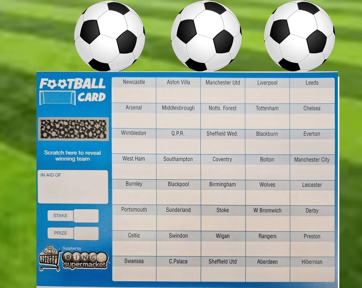 Tarjetas de rascar para recaudación de fondos de fútbol (40 equipos) A5