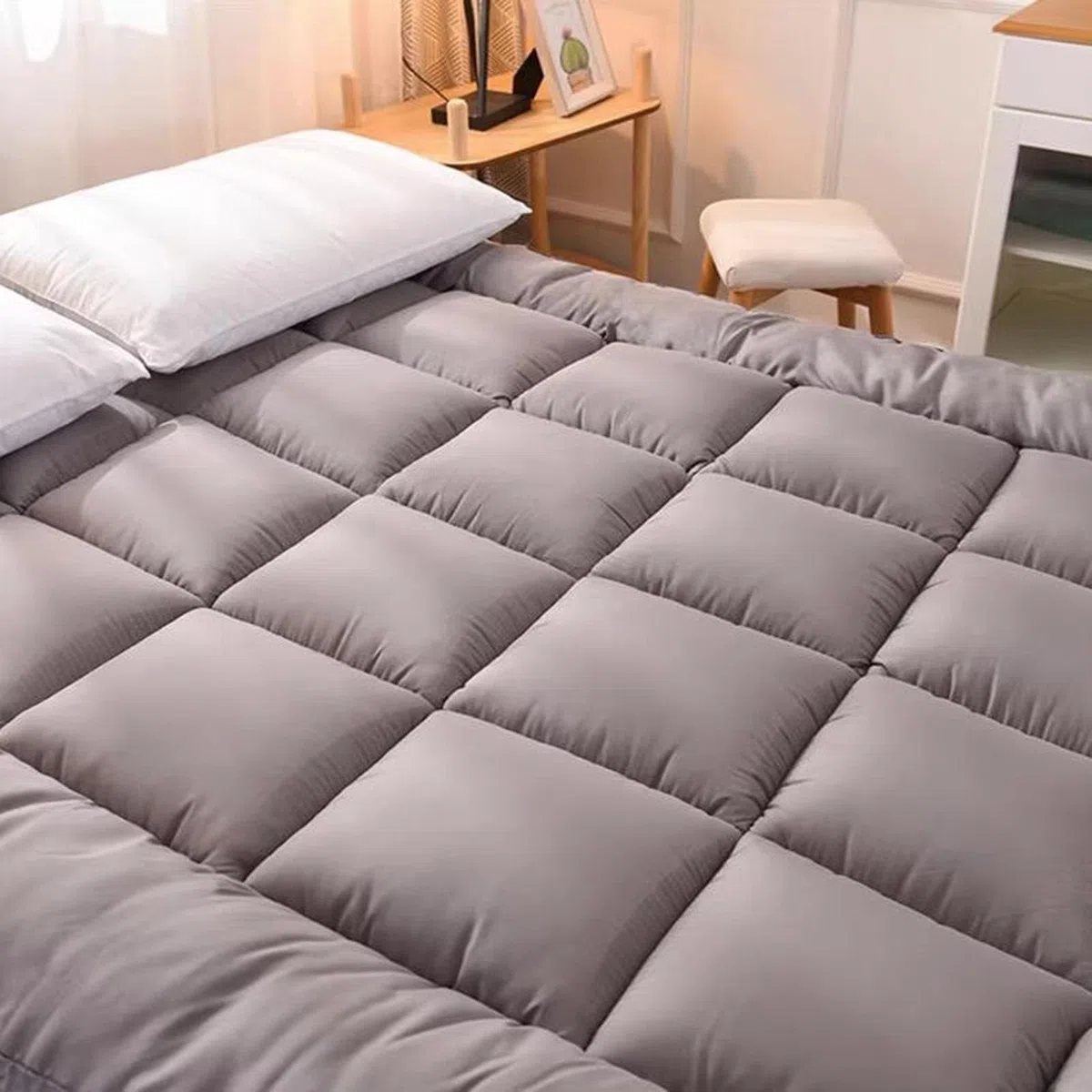 Colchón futón japonés portátil, cama plegable enrollable, tumbona suave y acogedora para uso doble/individual, fácil almacenamiento y transporte, ideal para aventuras al aire libre