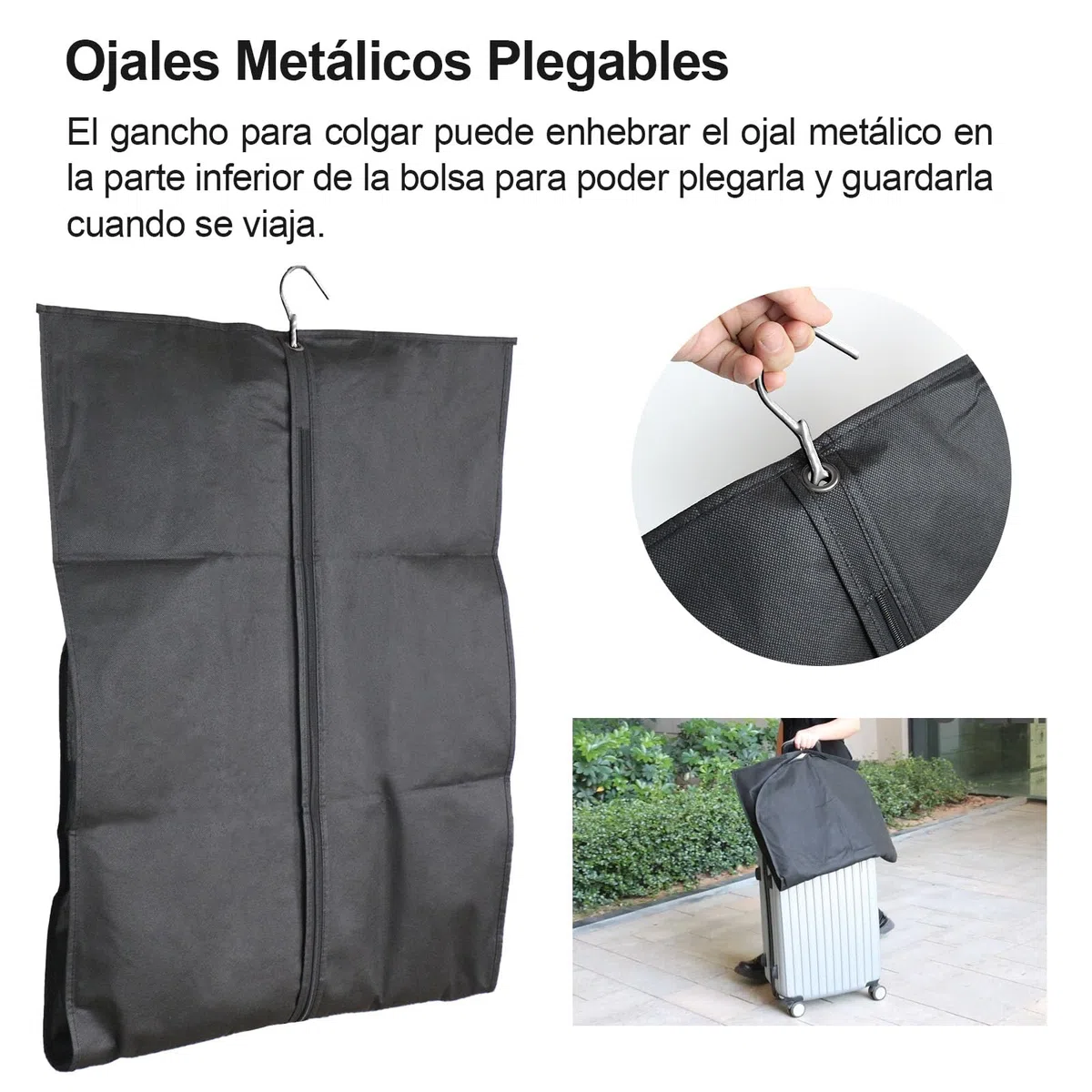 3 Piezas Negro Bolsas Ropa Almacenaje Fundas de Ropa para Colgar 160x60cm de Ropa a Prueba de Polvo Bolsa de Ropa Protector para Trajes Chaquetas y vestido,BOMEI PACK
