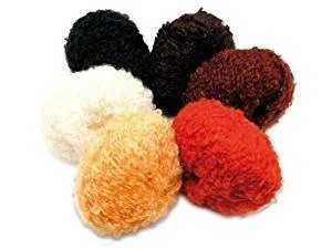 Cabello de muñeca Mohair caoba 50 g, 64% mohair, 27% lana, 9% poliamida.