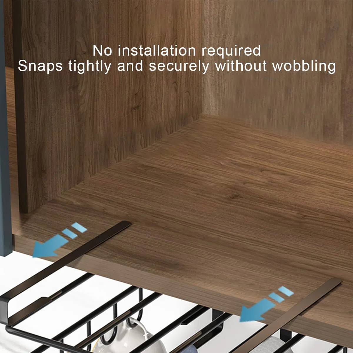 EHOTER Soporte para tabla de cortar, almacenamiento debajo del estante, organizador de cocina de acero inoxidable sin taladrar en armario, cocina, despensa, armario, organizador de almacenamiento