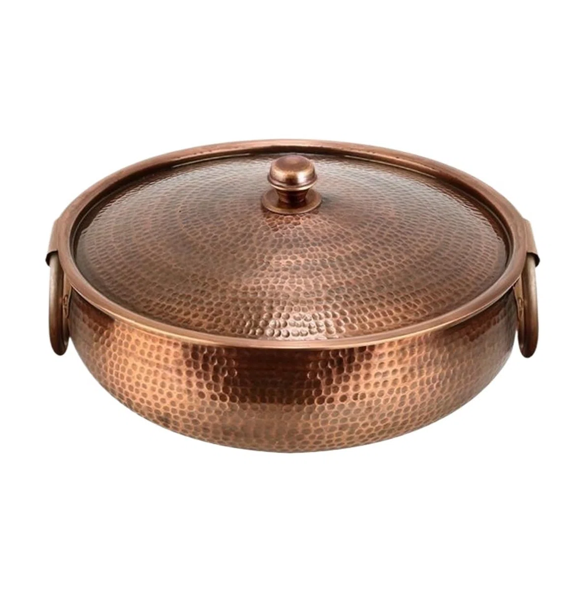 Olla para Fondue de 26 cm: Olla para Fondue sin BPA, Apta para cocinas de inducción, de Cobre, Comidas Familiares, Que le Permite cocinar fácilmente una auténtica Fondue China
