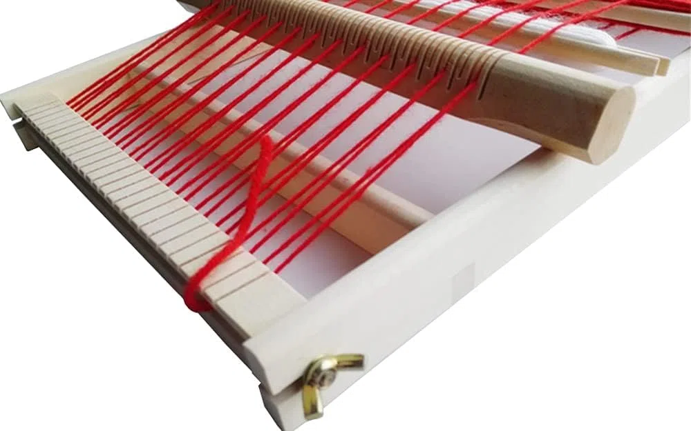 Knewmart Telar de madera para principiantes, 39 x 25 cm con kit de tejido