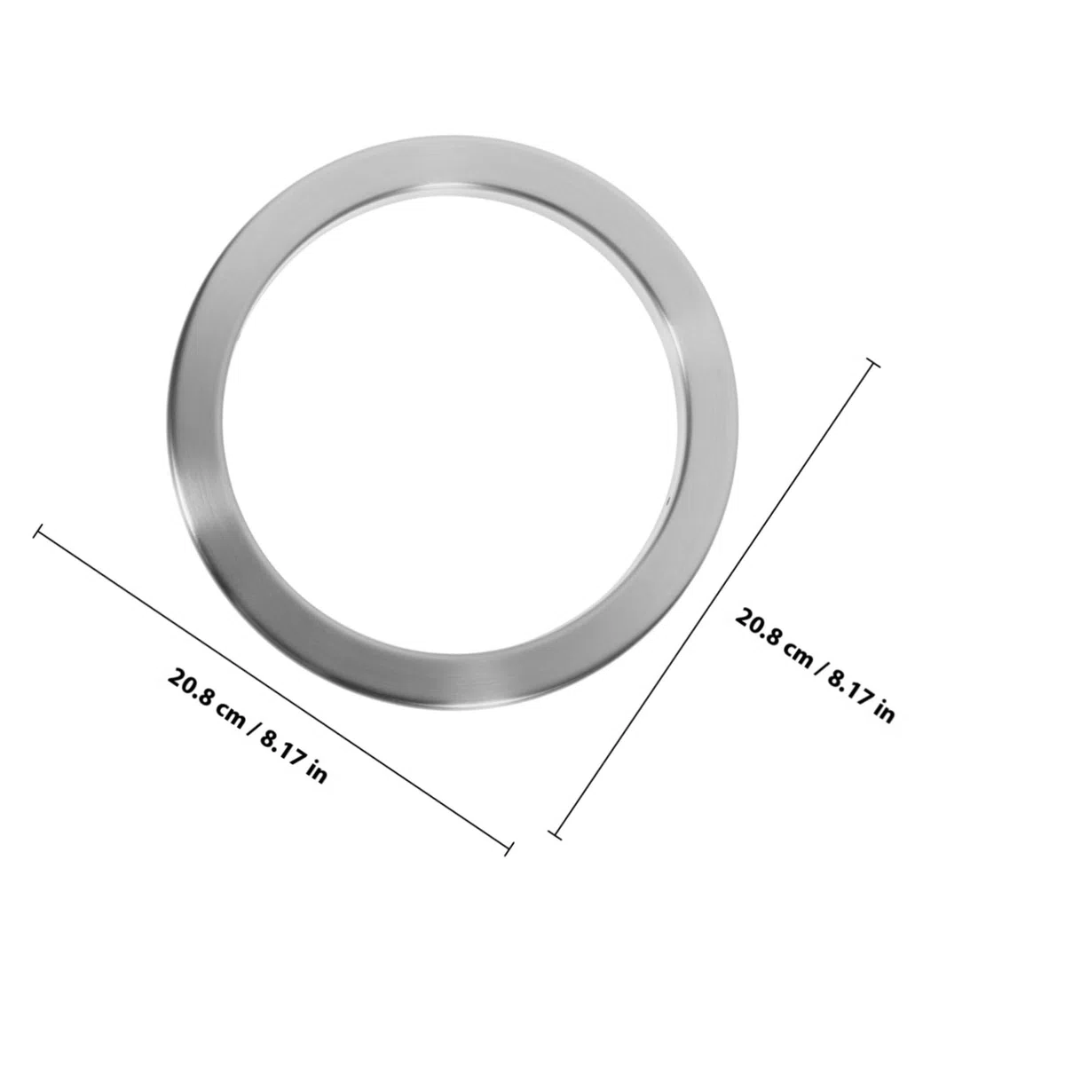 TOYANDONA Pasacables para Conducto de Basura de Cocina de Acero Inoxidable Plata, Tapa Redonda Integrada para Encimera Fácil de Limpiar y Resistente a Arañazos, Adecuado para Ambientes